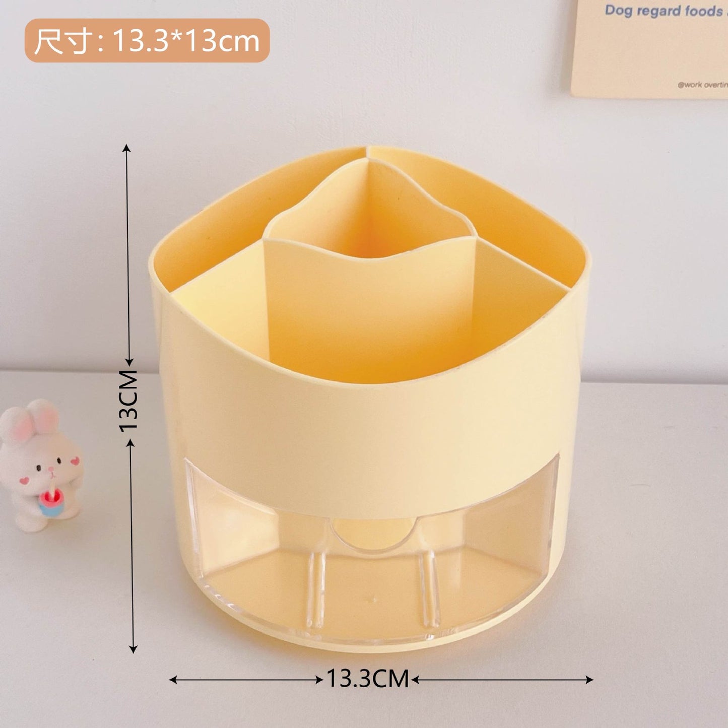 Large Capacity Rotating Pen Holder for Desk Organizer