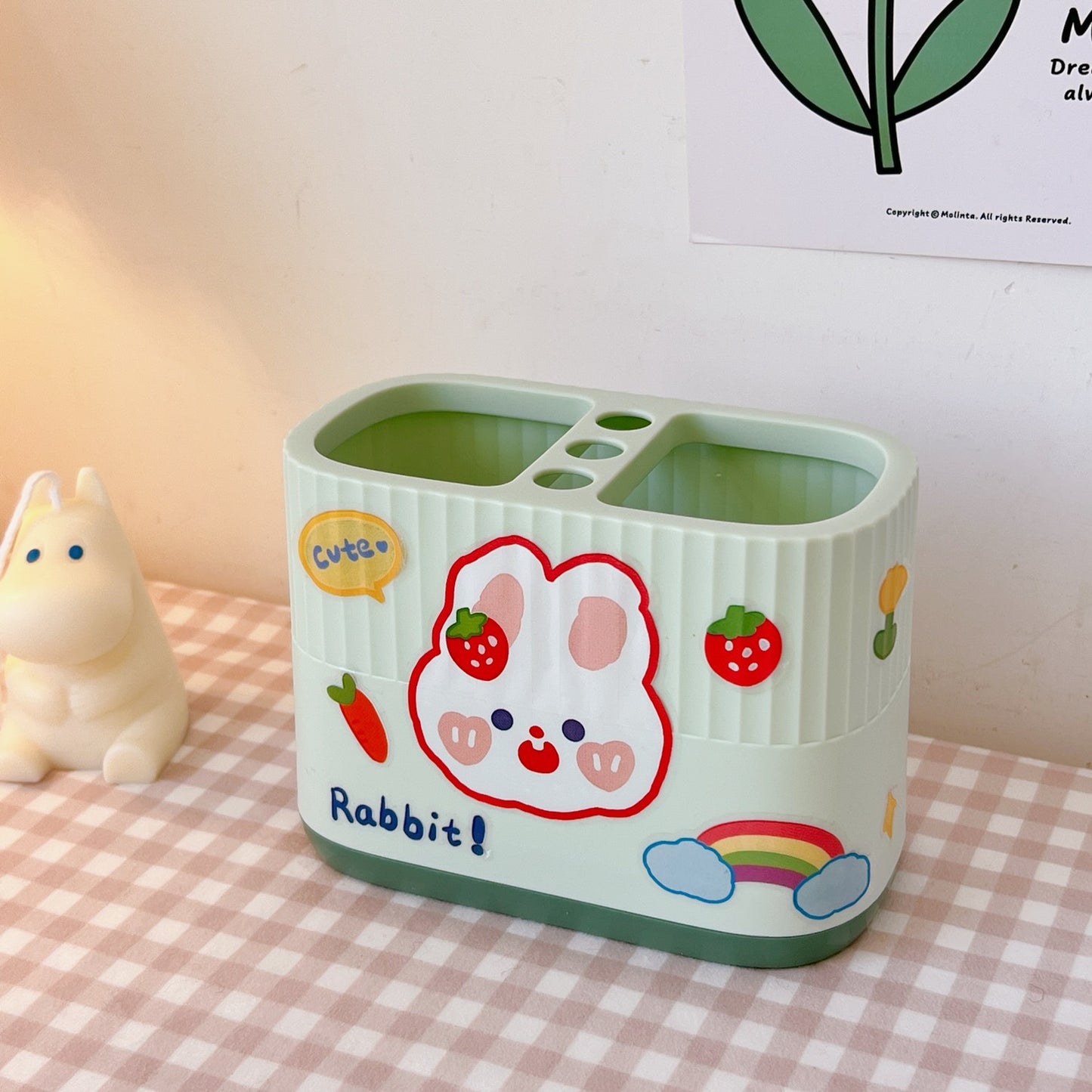 Cute Creative Cartoon Refrigerator Pen Holder (Large Capacity)