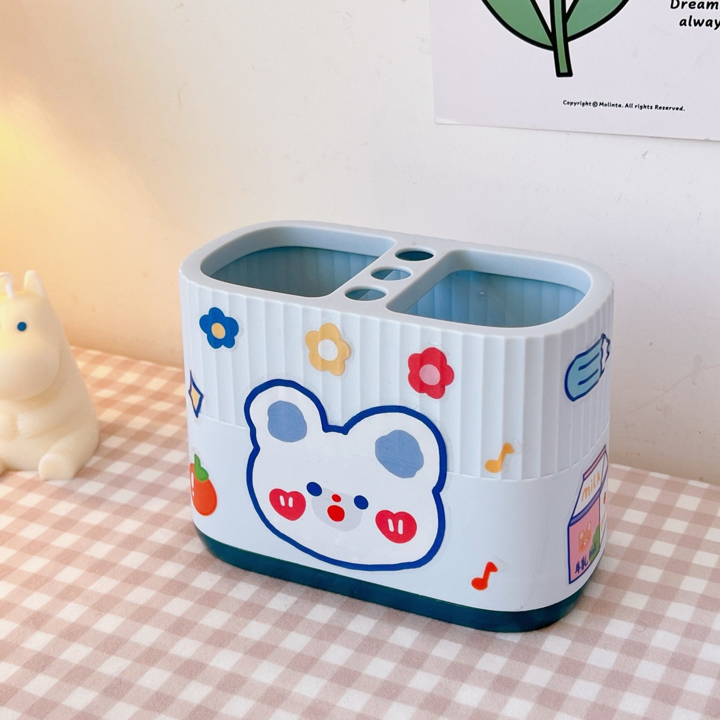 Cute Creative Cartoon Refrigerator Pen Holder (Large Capacity)