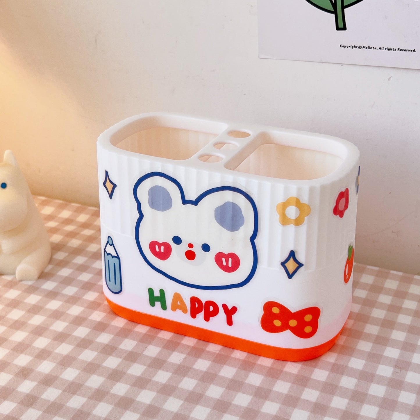 Cute Creative Cartoon Refrigerator Pen Holder (Large Capacity)