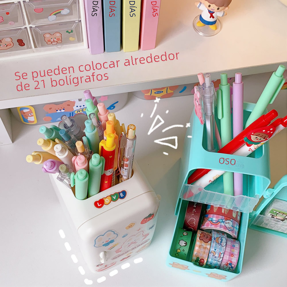 Cute Creative Cartoon Refrigerator Pen Holder (Large Capacity)